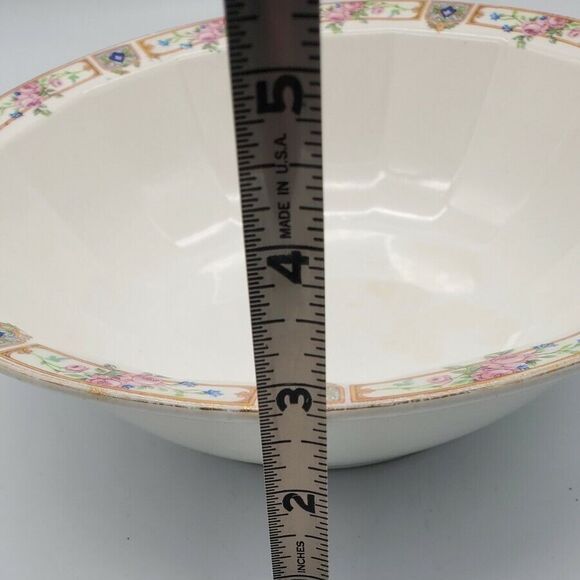 Plaza by Edwin M Knowles Vitreous Serving Bowl 9.25" Diameter Antique 1925 RARE - Picture 8 of 12